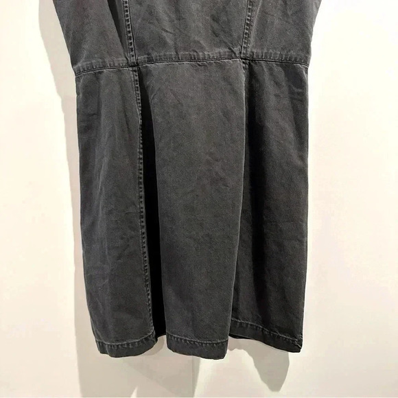 ASOS Black Soft Denim Overall Skirt Dress Cotton EUC Size 10 - Picture 15 of 15